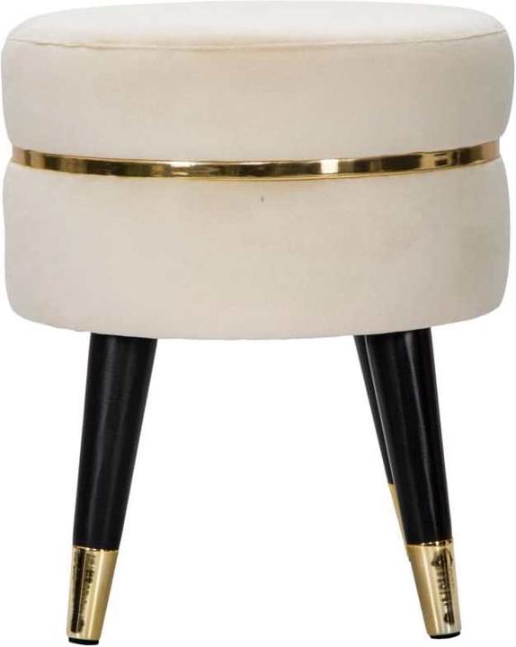 Image du produit Mauro Ferretti Tabouret Paris crème-or