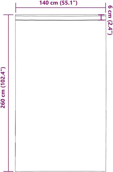 Actual product image vidaXL Voile Vorhang (140 x 260 cm)