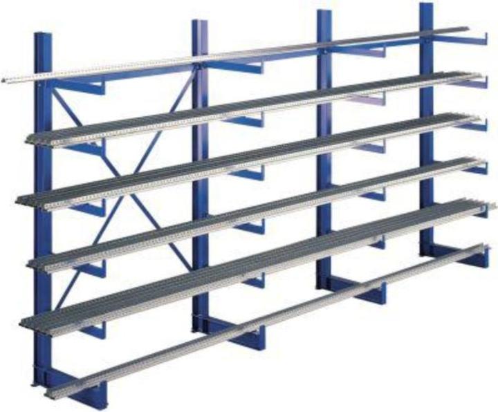 Produktbild Schulte Lagertechnik K 1000 Kragarm-Grundregal 5 Ständer - 1-seitig