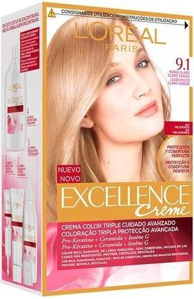 Produktbild L'Oréal Paris Permanent Dye Excellence L'Oreal Make Up N 9,1 (9.1, Asche, Blond, Sehr Hell)
