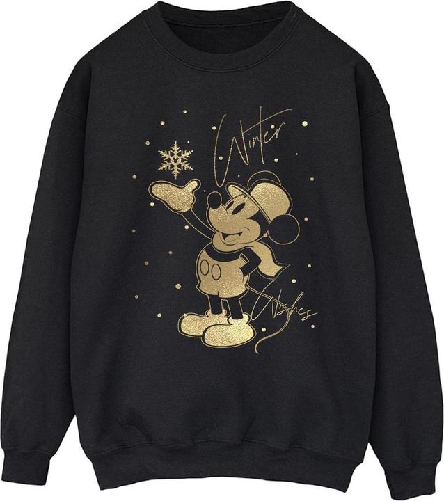 Actual product image Disney Mens Winter Wishes Mickey Mouse Sweatshirt (M)
