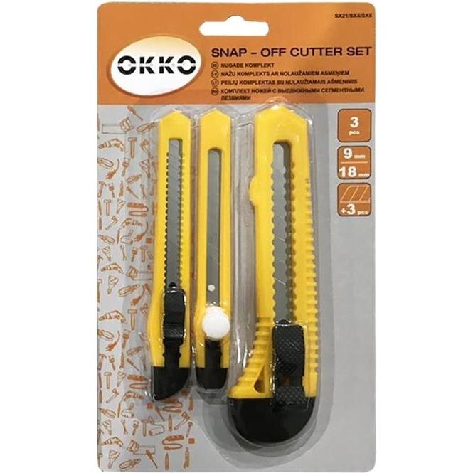 Okko, Cutter, Snap-Off Cutter Set 3 Pcs.