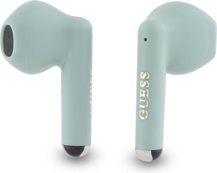 Produktbild Guess Bluetooth headphones GUTWSJ14ESGN TWS + docking station green/green Printed Classic Logo (ANC, 26 h, Kabellos)