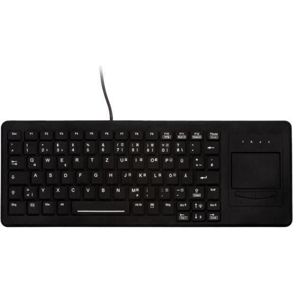 CHERRY Hygiene Compact Touchpad (US, Kabelgebunden), Tastatur, Schwarz