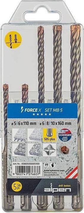 Produktbild Alpen Hammerbohrer-Sets (5 mm, 6 mm, 8 mm, 10 mm)