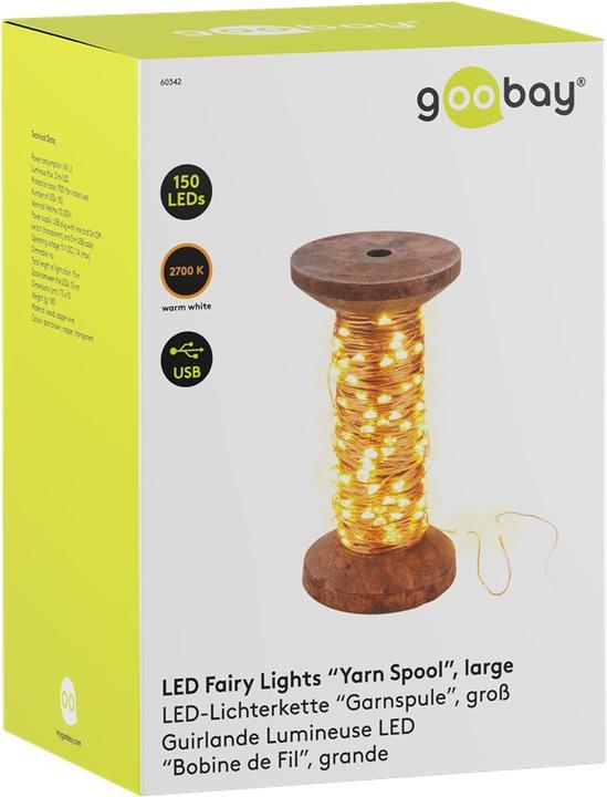 Actual product image Goobay LED light chain "Yarn spool", large (15 m)