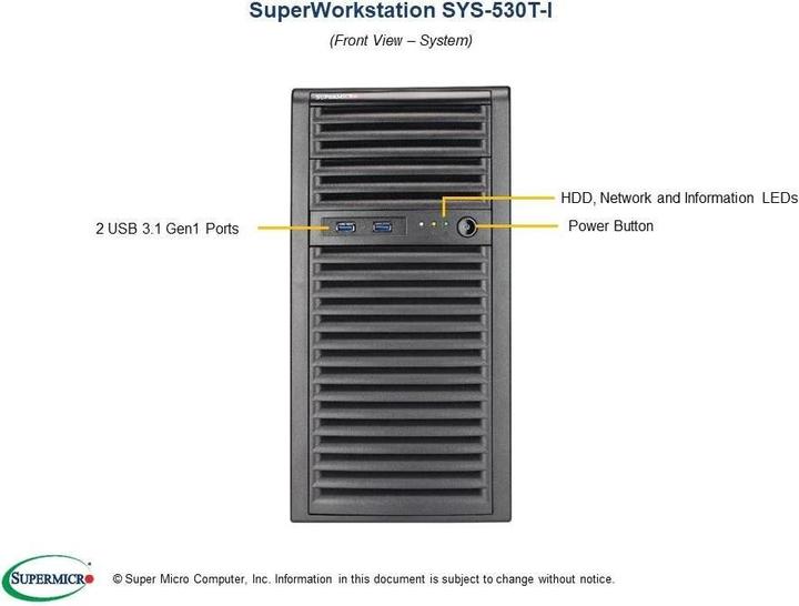 Produktbild Supermicro SYS-530T-I