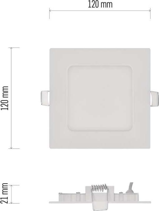 Produktbild Emos LED-Einbauleuchte NEXXO, quadratisch, weiss, 7W, neutralweiss (480 lm)