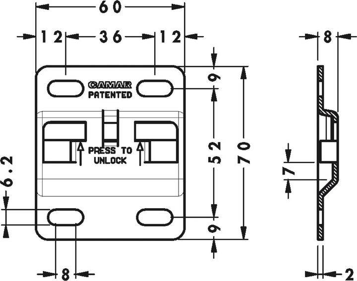 Immagine prodotto Camar Binario di sospensione acciaio zincato (1 pz.)