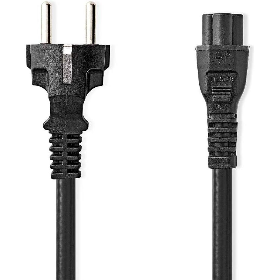 Nedis Stromkabel Schutzkontaktstecker IEC-320-C5 Gerade Gerade Vernickelt 5.00 m Rund (5 m), Stromkabel