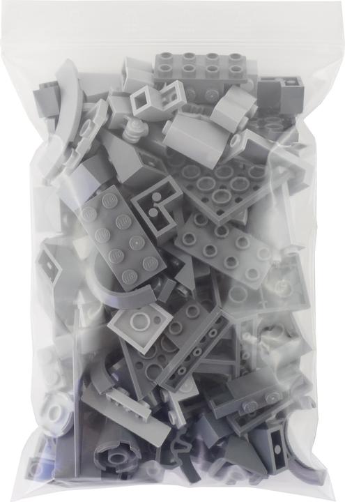 Actual product image LEGO bricks light/dark grey mixed - 200 pieces - Light/Dark bluish grey bricks mix - NEW (LEGO Accessories)