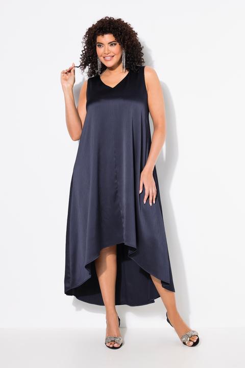 Actual product image Ulla Popken Sleeveless Asymmetric Crash Satin Dress (42, 44)
