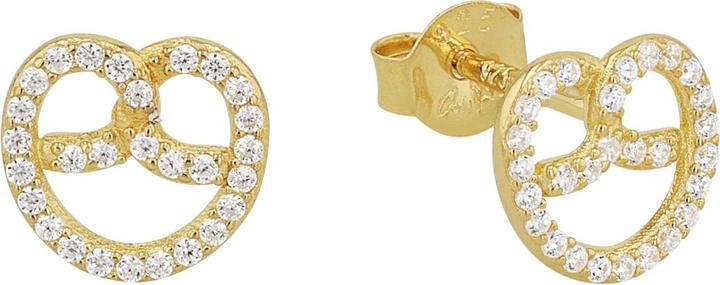 Image du produit Amor Boucles d'oreilles pour femmes, argent sterling 925, zirconium synth. | bretzel (Argent 925)