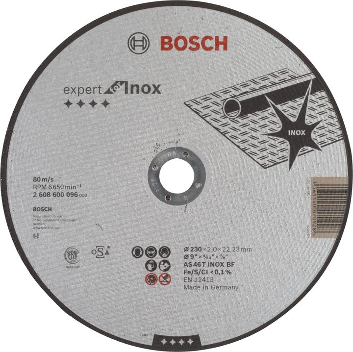 Bosch Professional Zubehör PRO Stainless Steel cutting disc, 230 x 2 x 22.23 mm