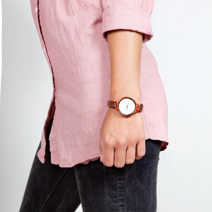 Actual product image Kerbholz Hinze Rosewood Cognac (Analogue wristwatch, 35 mm)