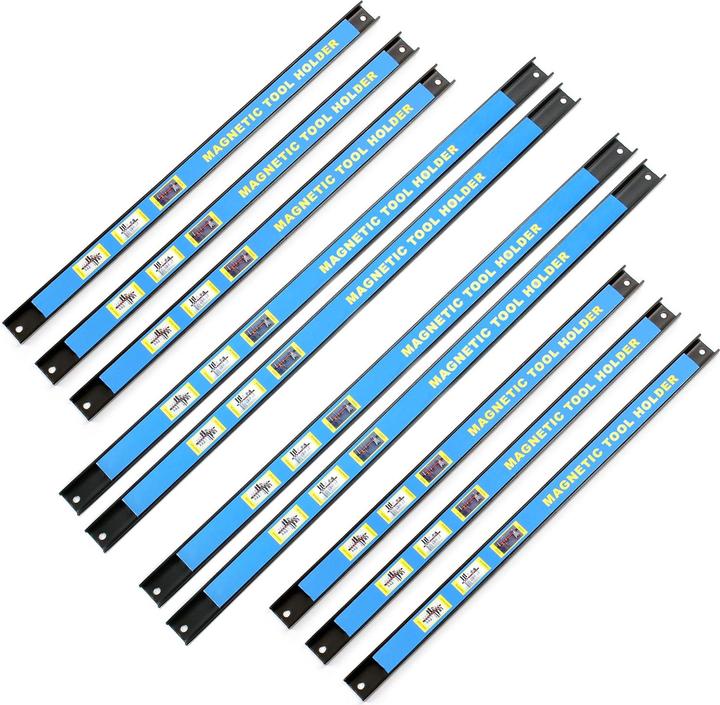 Produktbild Wiltec Magnetleiste 10er Set 6x46/4x61cm Werkzeughalter Werkstatt Wandhalterung