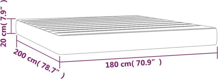 Produktbild vidaXL Taschenfederkern-Matratze (Federkern, 180 x 200 cm)