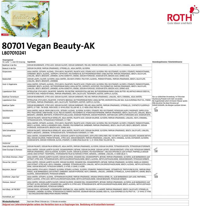 Produktbild Roth Vegan Beauty-Adventskalender