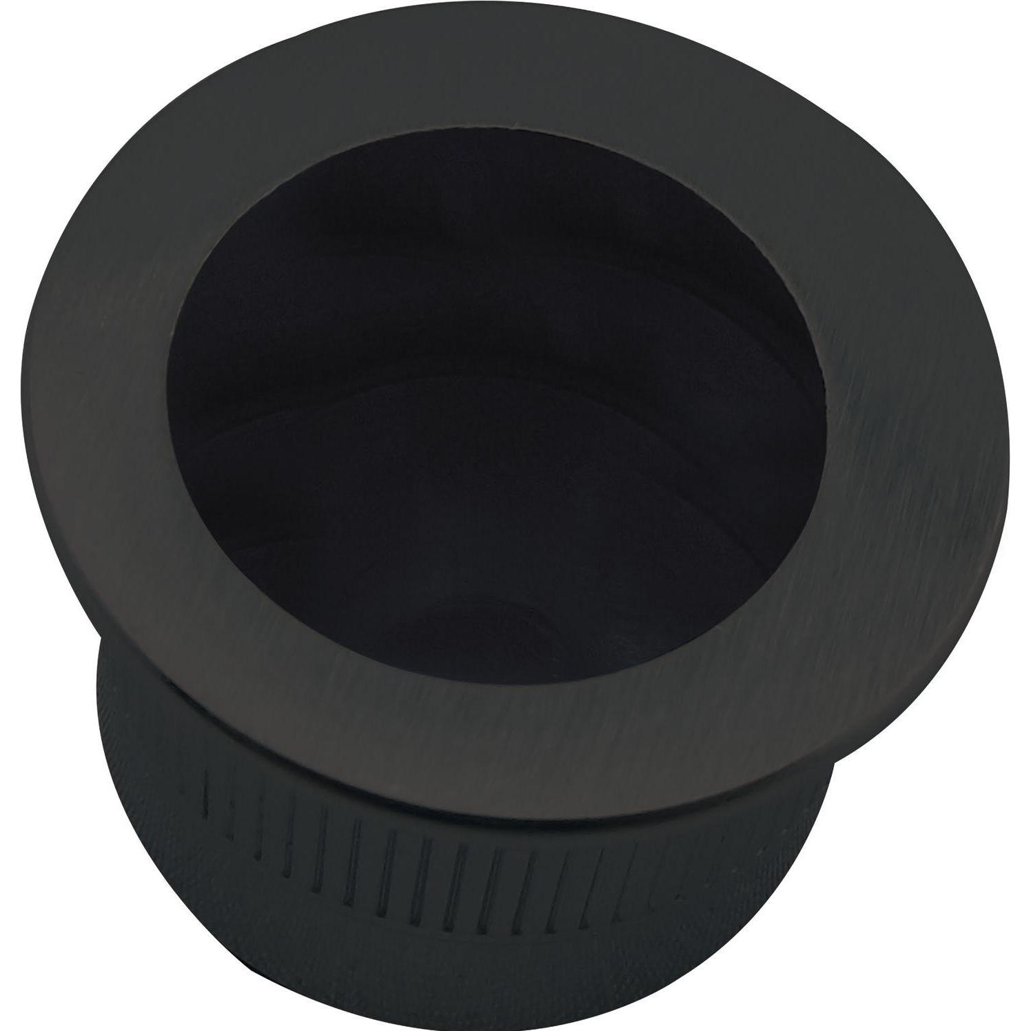 Marchesi, Türgriff + Fenstergriff, Stirnziehgriff Einlassmass ø 25 mm, Aluminium schwarz matt (Türgriff)