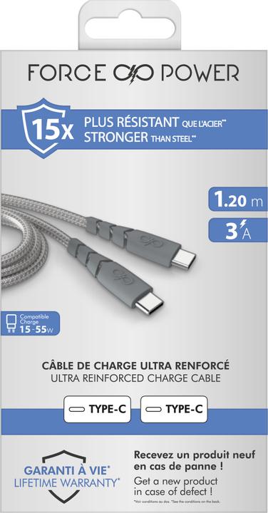 Image du produit Force Power Câble USB-C/USB-C (1.20 m)