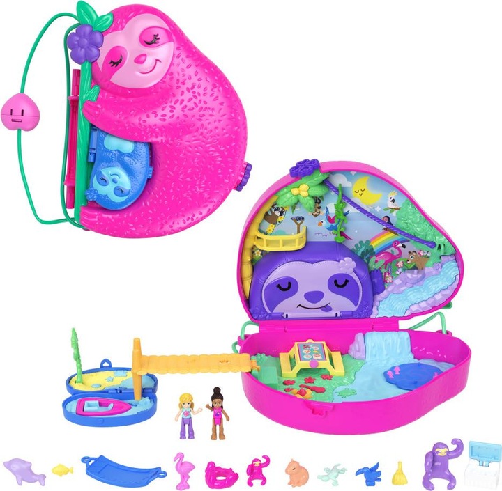 Produktbild Polly Pocket Sloth Family 2-in-1 Purse Compact