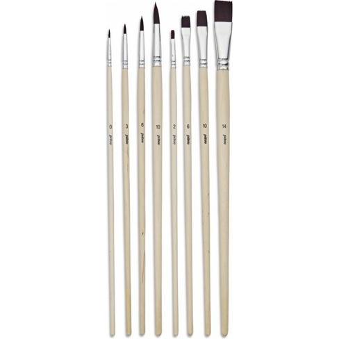 Pebeo, Pinsel, 8 Flache + runde ML-Pinsel Polybr