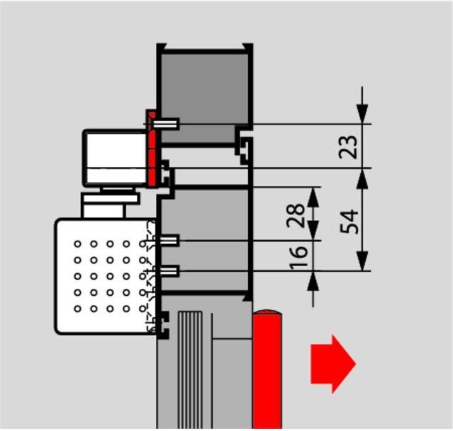 Produktbild Dormakaba Montageplattenset zu Gleitschienen G-SR/BG (Balkontür, Holztür, Zimmertür, Eingangstür)