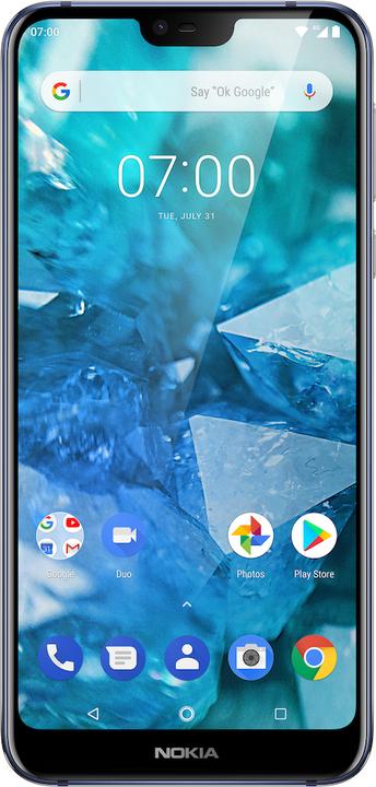 Nokia 7.1 (64 GB, Blue, 5.80", Hybrid Dual SIM, 4G)