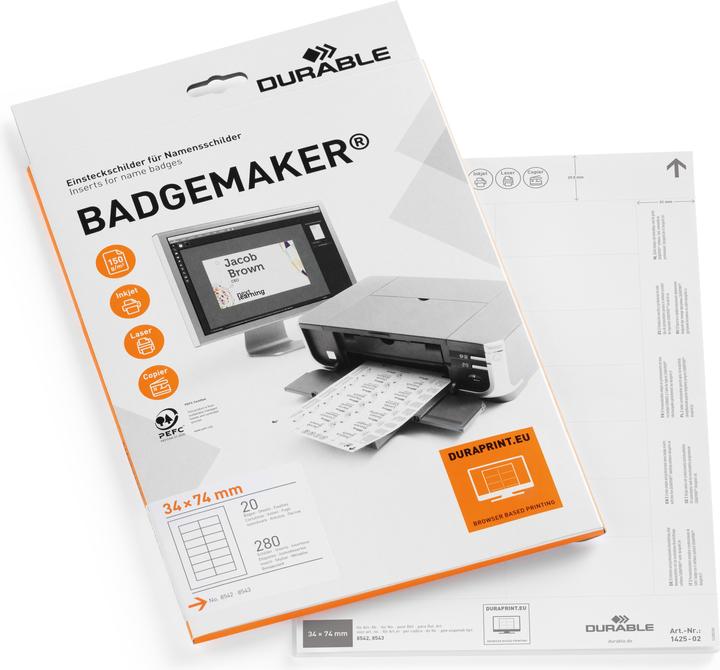 Produktbild Durable Badgemarker 34x74mm