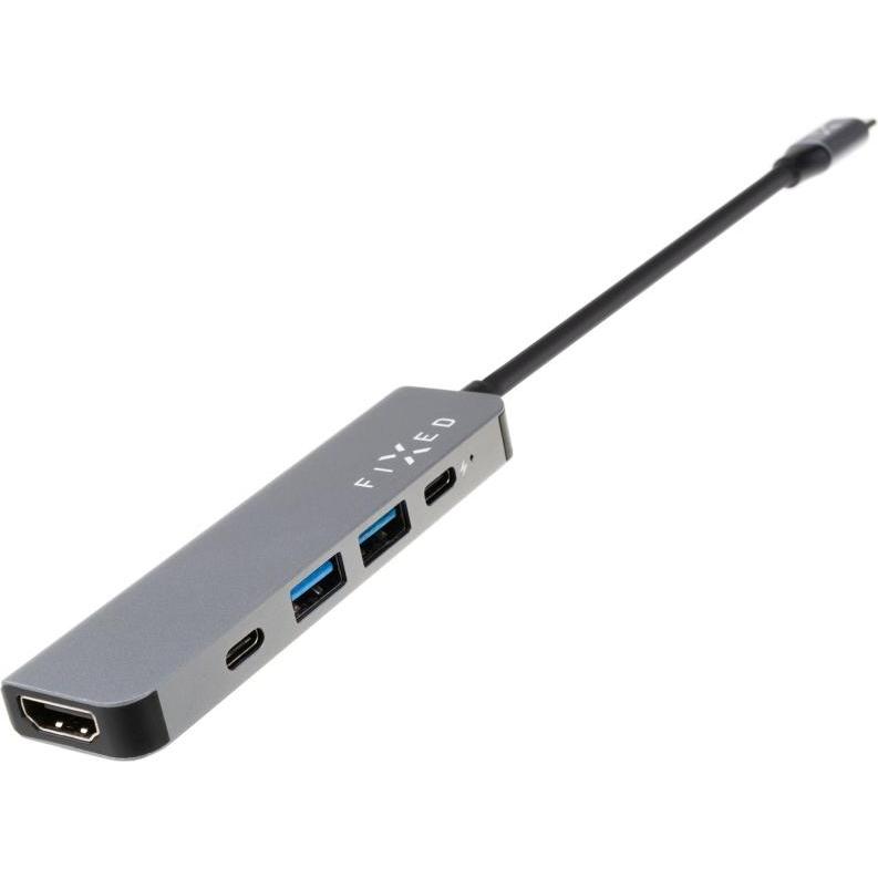 Thumbnail - Fixed HUB mini (USB-C, 5 Ports), Dockingstation + USB Hub, Grau