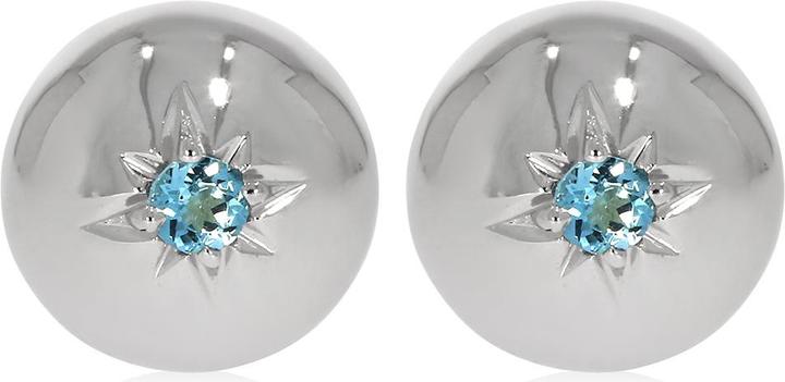 Immagine prodotto Xen Orecchini con topazio blu svizzero di circa 0,18 carati. (Argento 925)