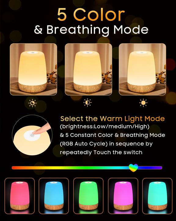 Actual product image Alopini Touch Dimmbare Nachttischlampe