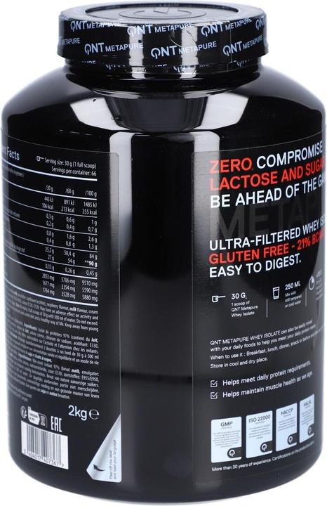 Actual product image QNT Metapure Whey Protein Isolate (2000 g, 1x, Raspberry)