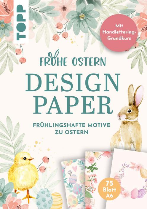Actual product image Topp Handlettering Design Paper Pad "Happy Easter", A6 (75 pcs.)