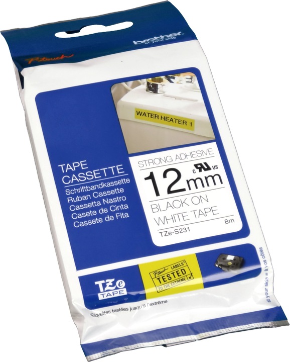 Immagine prodotto Brother TZe-S231 (1.20 cm, Nero, Bianco)