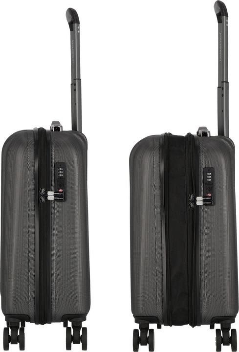Actual product image Polestream Moonrock 4 Rollen Kabinentrolley 55 cm mit Dehnfalte (34 l)