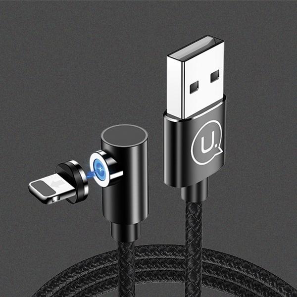 Actual product image Usams USB USB-A - lightning cable 1 m black (63288) (1 m)