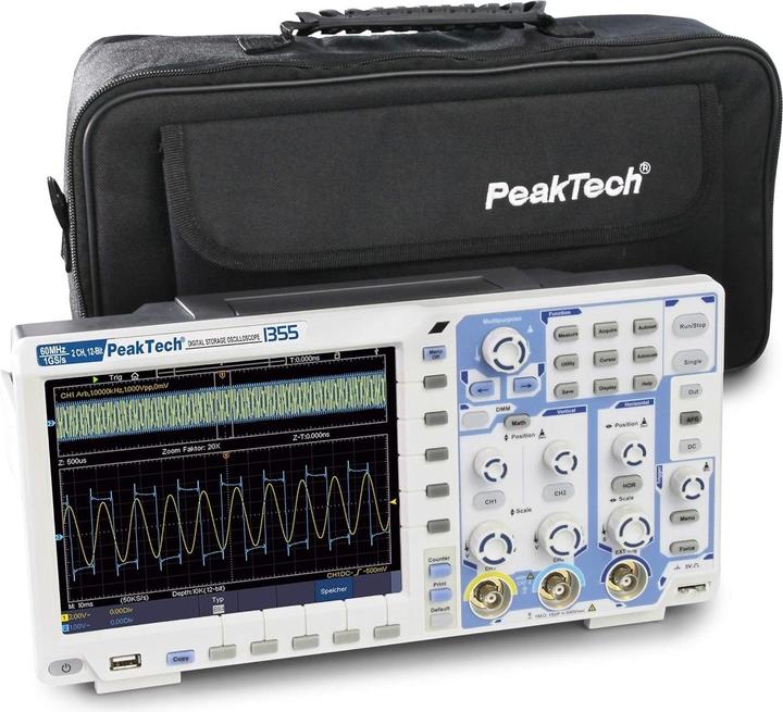 Image du produit Peaktech P 1355 Oscilloscope à mémoire numérique (CAT II)