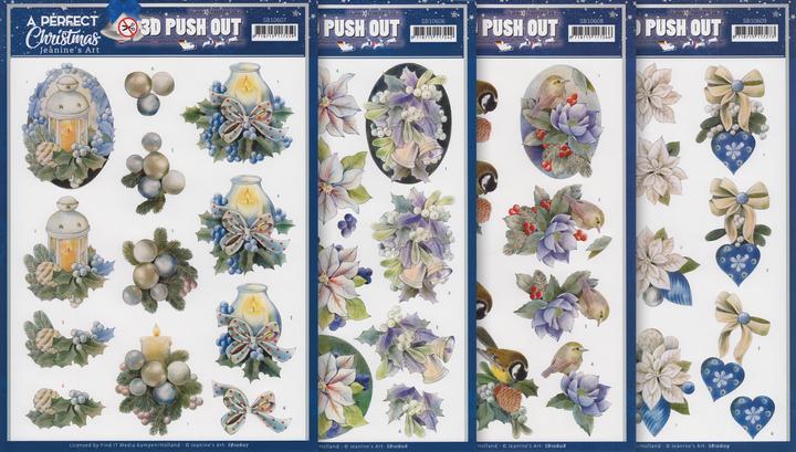 Image du produit Jeanine's Art Set de feuilles prédécoupées 3D "A perfect Christmas (4 x)
