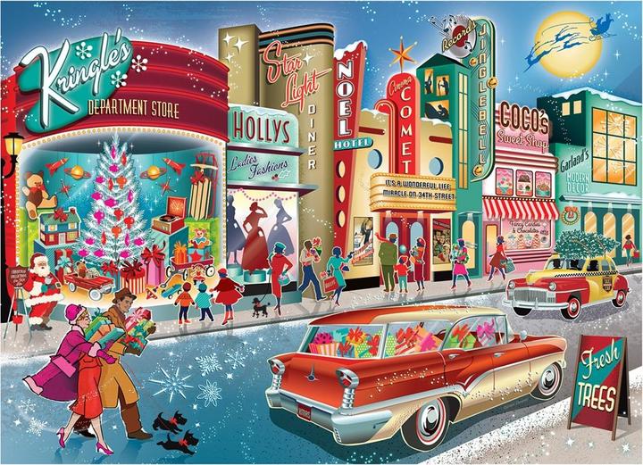 Actual product image Cobble Hill Vintage Christmas shopping 1000 parts (1000 pieces)