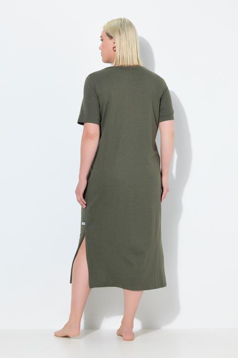 Immagine prodotto Ulla Popken Camicia da notte con modal, ricami traforati, scollo a V e mezze maniche (42, 44)