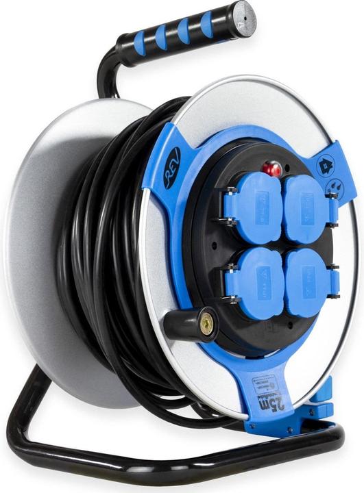 Actual product image REV Steel cable reel, H05VV, 4-way, 25 m (25 m, 1.50 mm²)