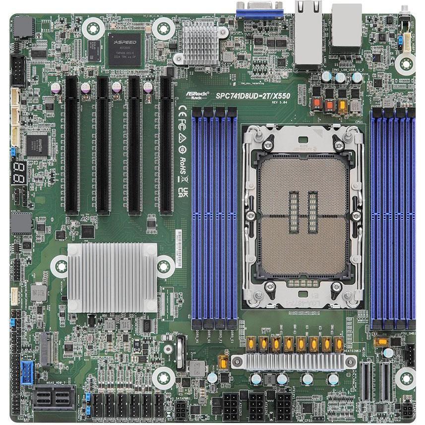 AsRock Scheda madre SPC741D8UD-2T/X550 micro-ATX Socket 4677 Singola (LGA 4677, Intel C741, mATX), Scheda madre