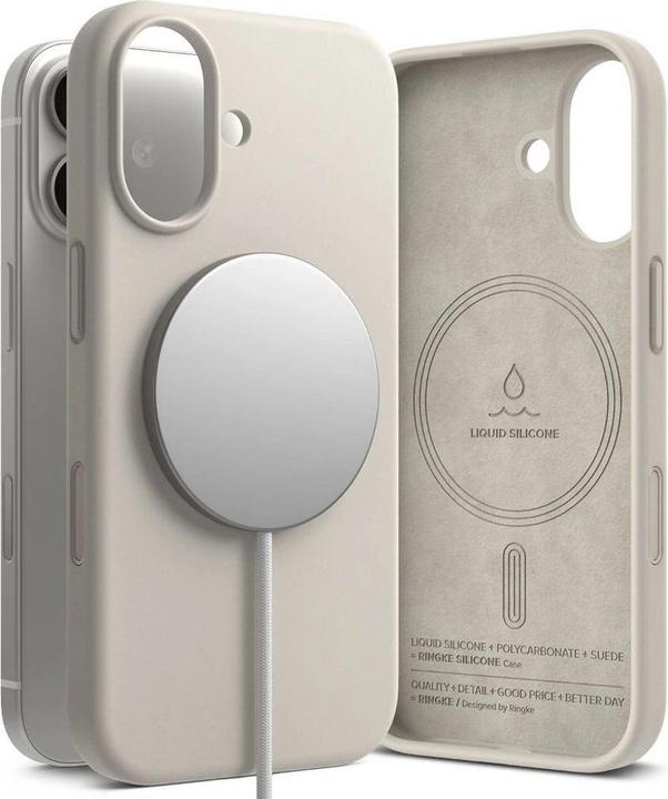 Produktbild Ringke Silikon Magnetische MagSafe Hülle für iPhone 17 - Beige (Apple iPhone 17)
