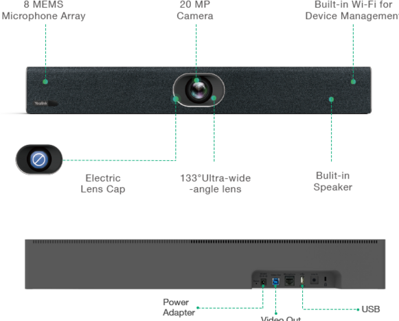 Produktbild Yealink UVC40 E2 all-in-one USB video bar