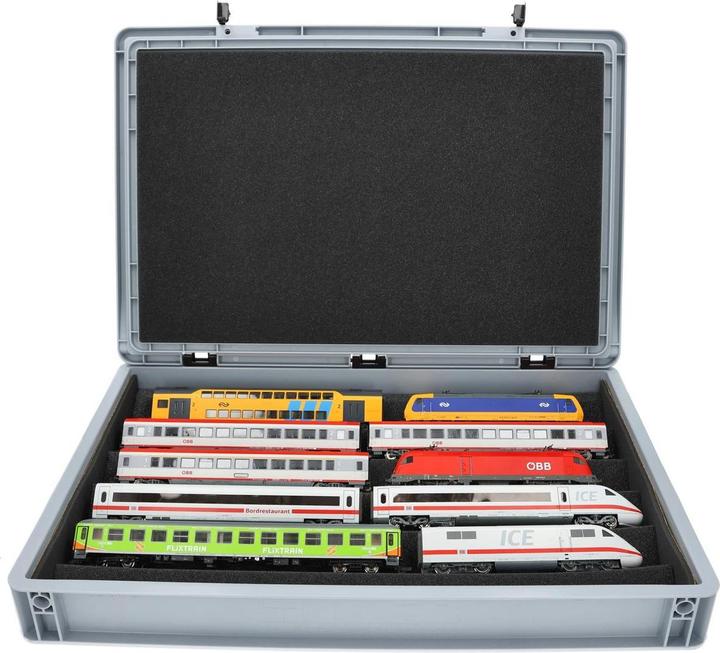 Produktbild Feldherr Eurobox 60x40 Set: Zugliege mit 5 Fächern für Spur H0 Modelle (Kunststoff, Schaumstoff)