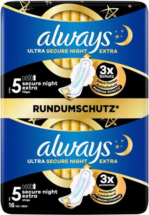 Produktbild Always Ultra Secure Night Extra (16 x)