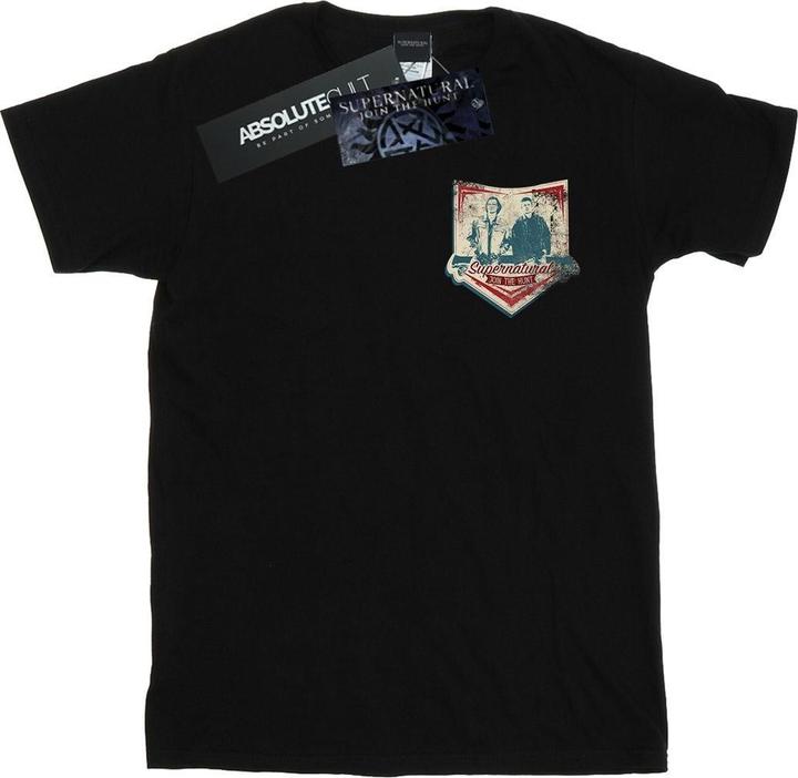 Actual product image Supernatural Womens/Ladies Winchester Breast Print Cotton Boyfriend T-Shirt (3XL)