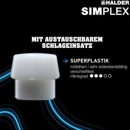 Actual product image Halder Splitting hammer super plastic Simplex Ø 60 mm, hickory handle & malleable cast iron body (4100 g)