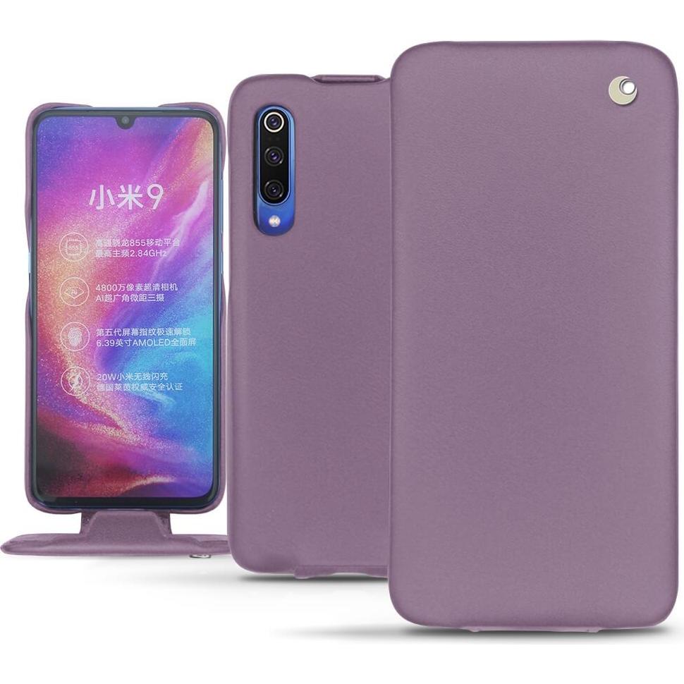 Noreve Lederschutzhülle vertikal (Xiaomi Mi 9), Smartphone Hülle, Violett